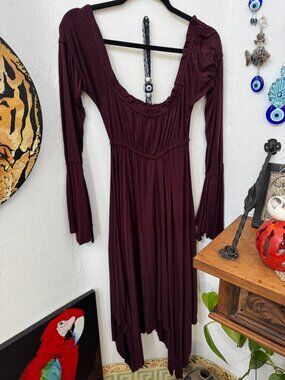 Welsh Witch! Chaudry Size S Made in India Plum Colored Dress